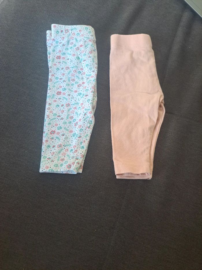 Lot de 2 leggings 62 cm