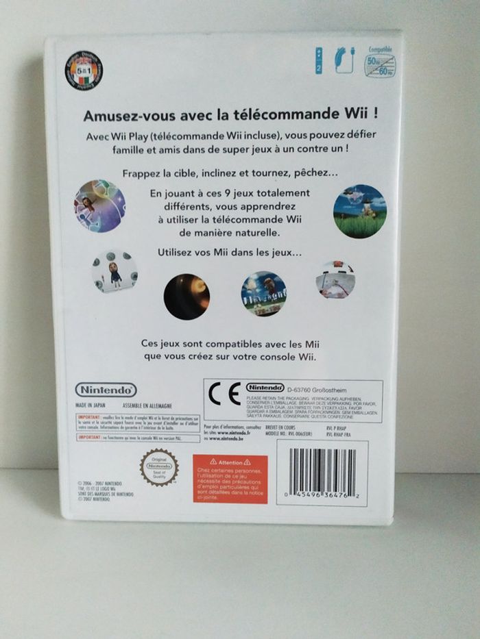 Wii Play Nintendo Wii Pal complet en boite notices CIB - photo numéro 2