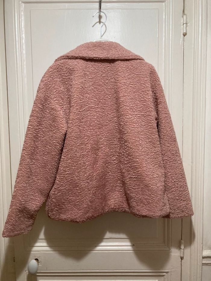Manteau moumoute rose – Daphnea – Taille S (36) - photo numéro 2