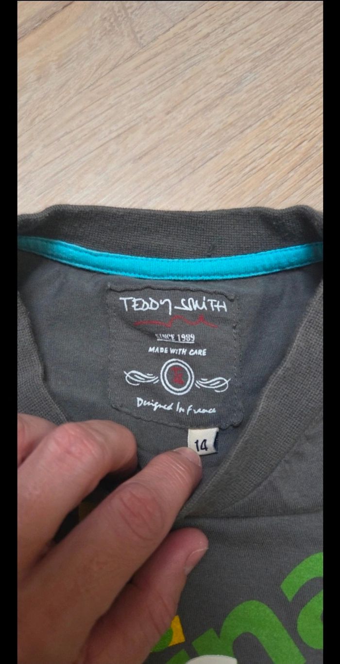 Tee shirt Teddy Smith 14 ans gris - photo numéro 4