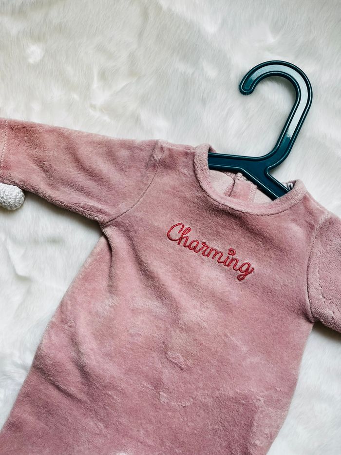 Pyjama 1 mois en velours - photo numéro 2