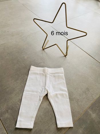 Legging blanc 6 mois kiabi