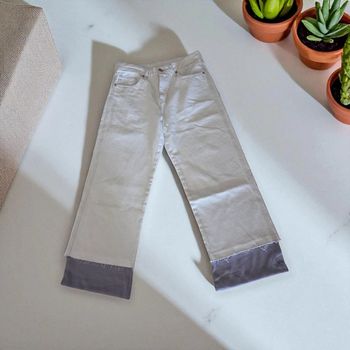 Jeans a jambes large Zara blanc taille M
