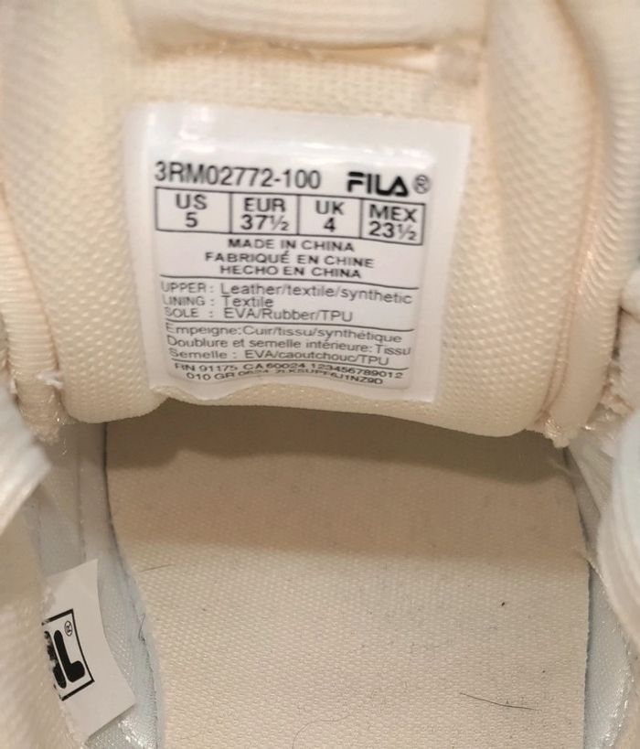 Baskets Fila neuves jamais portées taille 37 - photo numéro 5