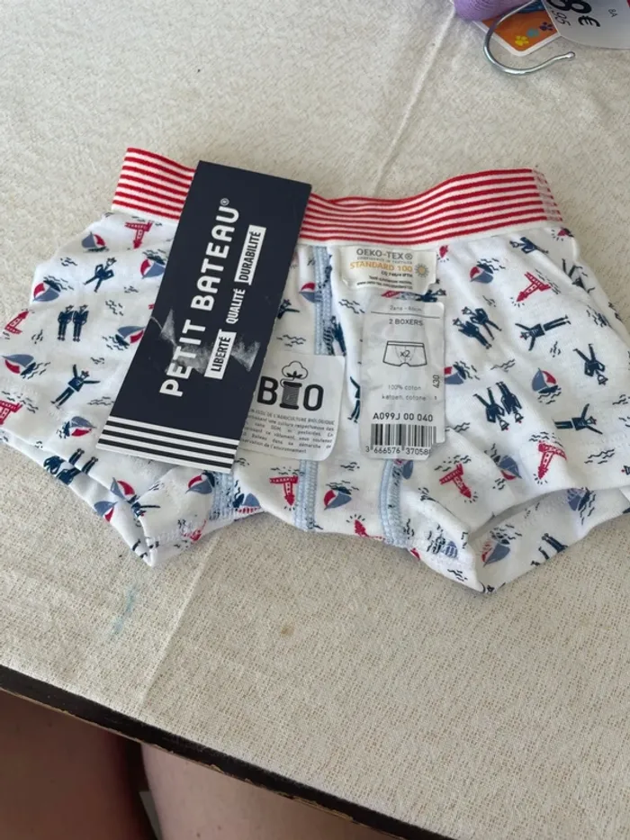 Boxer petit bateau 2 ans neuf