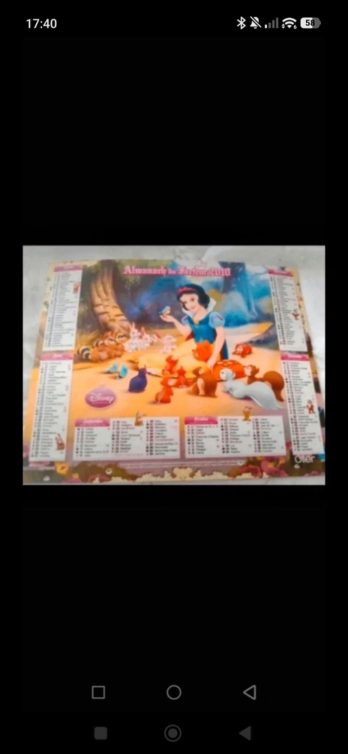 Ancien calendrier postal - photo numéro 2