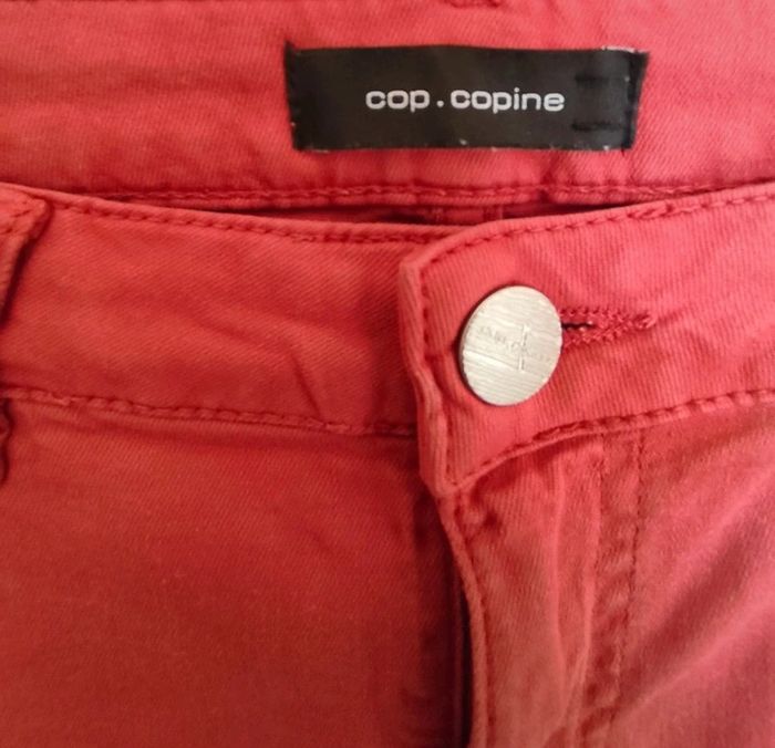 Pantalon skinny corail / rouge Cop Copine - photo numéro 5
