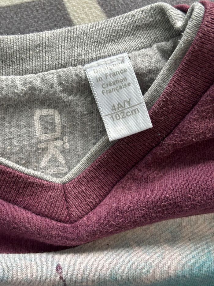 T-shirt manches courtes garçon bordeaux panthère "WILD" - photo numéro 4