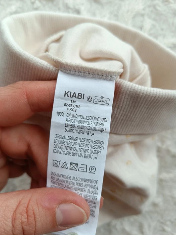 Ensemble 3 pièces (body manches longues+legging avec pied+bonnet) Mixte 1 mois mouton - photo numéro 11