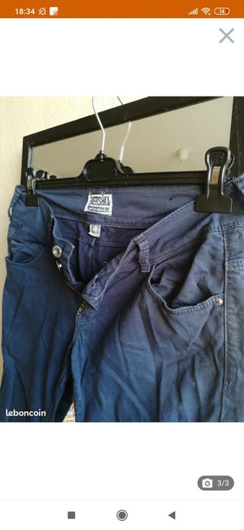 Pantalon bleu Bershka