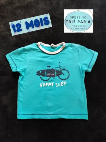 Tee shirt manches courtes 12 mois