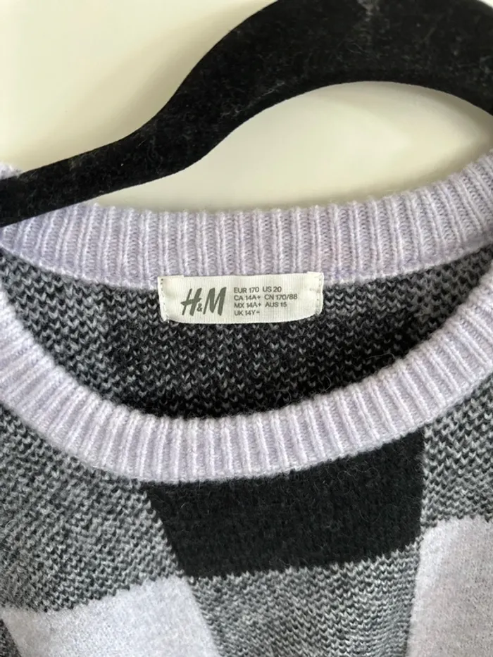 Pull violet et noir - H&M - photo numéro 3