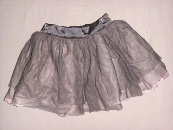 Jupe rose tulle gris