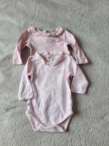 Lot de 2 bodies 3 mois manches longues