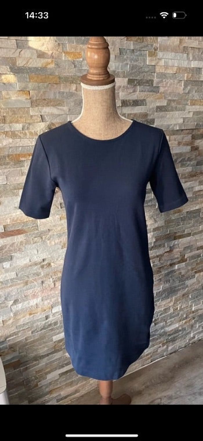 Robe bleue marine cœur rose au dos Naf Naf taille M
