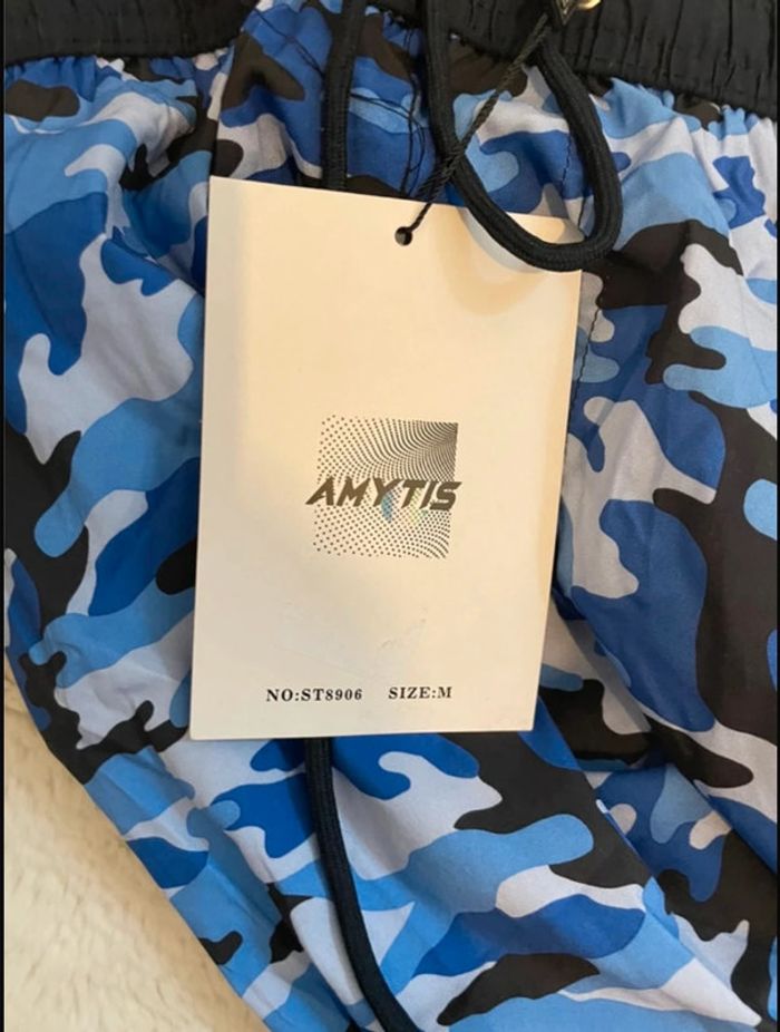 Short de bain bleu camouflage taille M Amytis - photo numéro 4