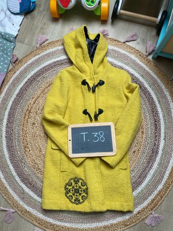 Manteau desigual jaune