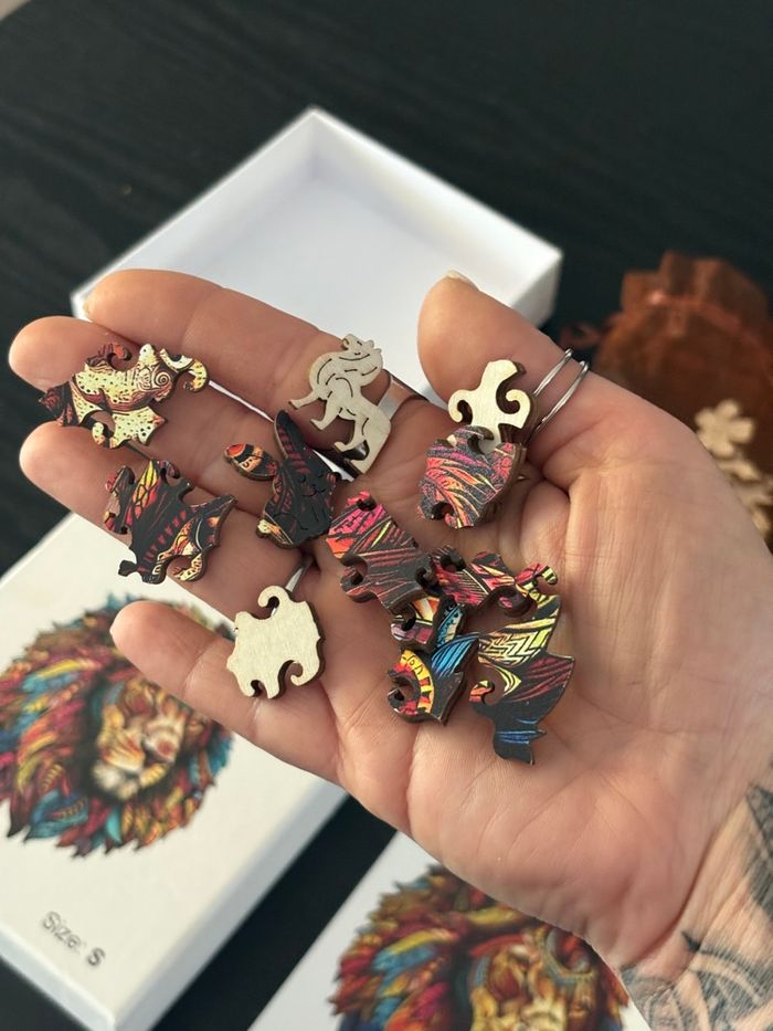 Grand puzzle 3D en bois ying yang - photo numéro 4