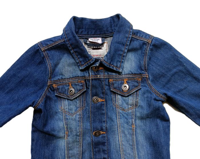 Veste en jean bleu marine effet délavé. Tape à l'oeil. Taille 2 ans. 86 cm - photo numéro 2