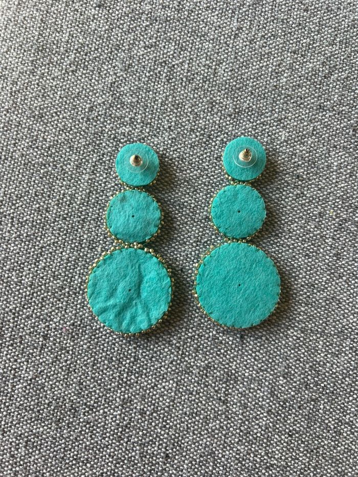 Boucles d’oreilles bohème en perles vertes - photo numéro 3
