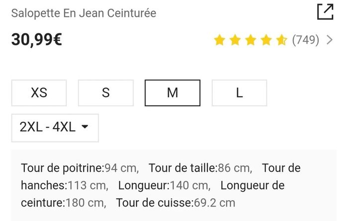 Salopette en jean ceinturée neuve - photo numéro 7