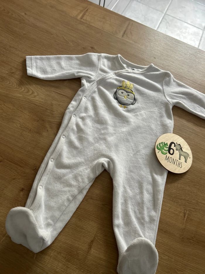 Pyjama blanc mixte oiseau