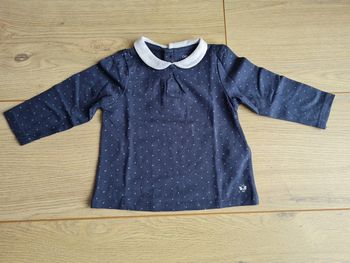 Tshirt ML Bleu 6 mois Obaibi