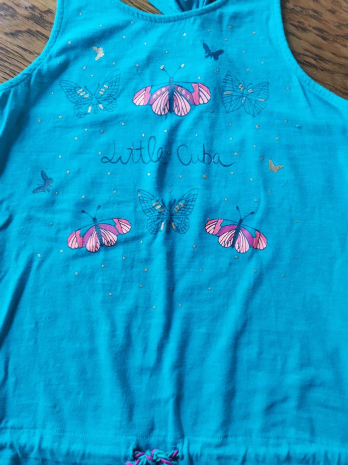 Robe été turquoise papillon 12 ans - photo numéro 5