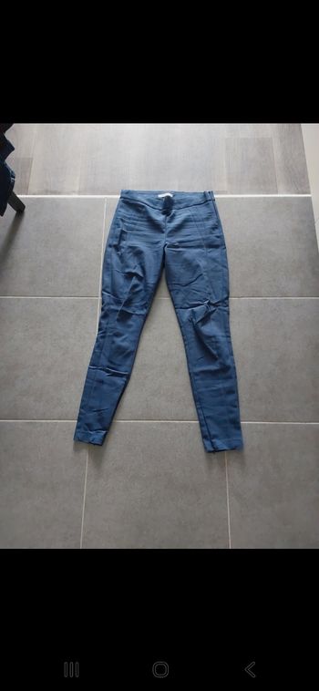 Pantalon bleu marine Mango