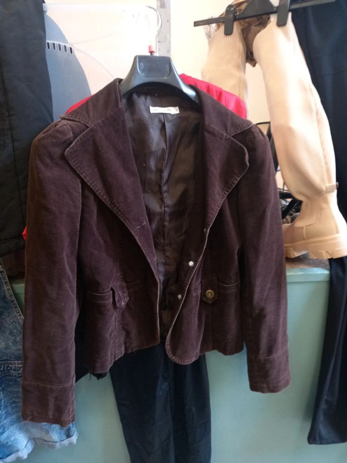 Veste velours marron