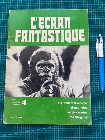 Magazine Vintage L'écran Fantastique n 4 - 1973 - cinéma collector 70s mad movies scifi
