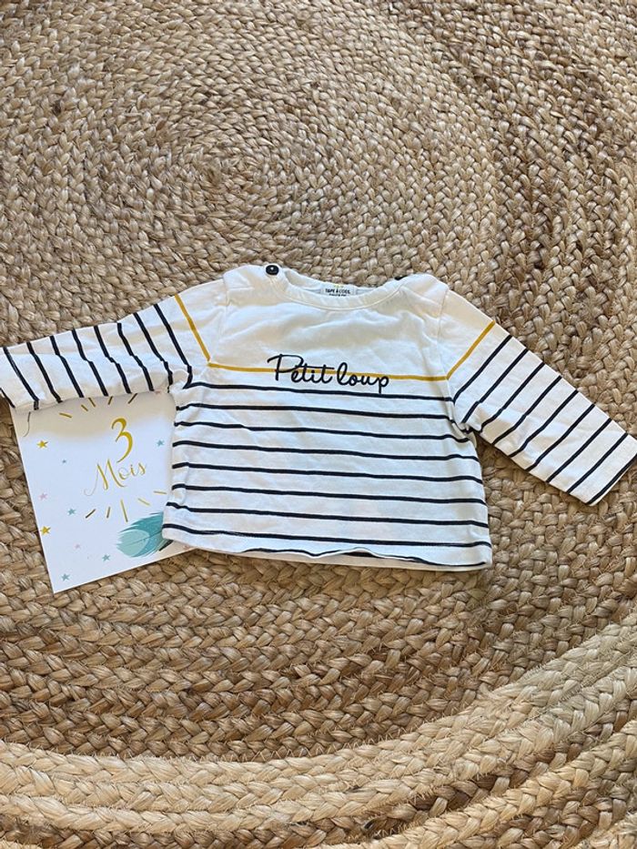 T shirt marinière 3 mois