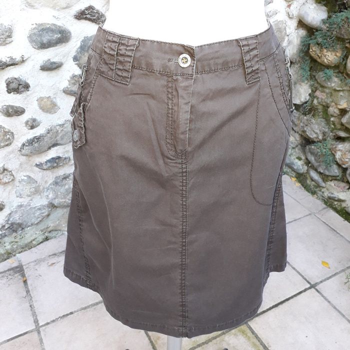 Jupe en coton marron