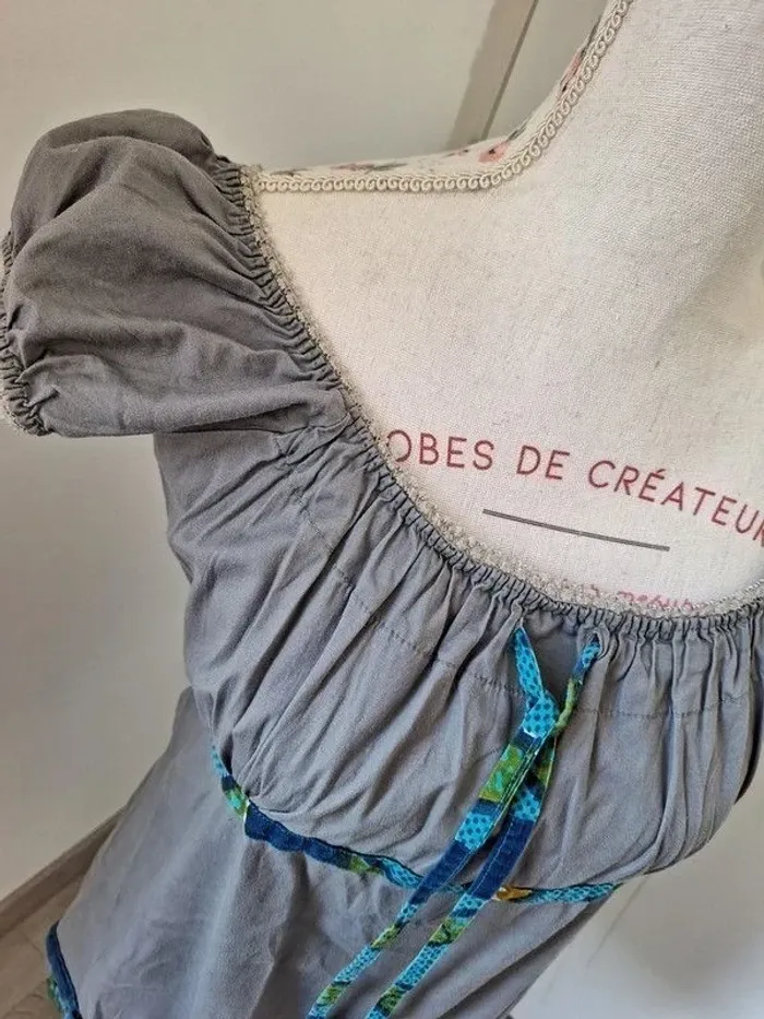 robe grise et bleu - photo numéro 3