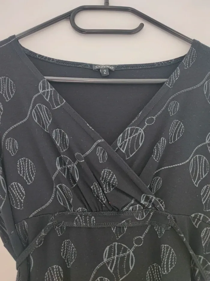 Top chemise effet cache coeur femme taille 38 - photo numéro 2