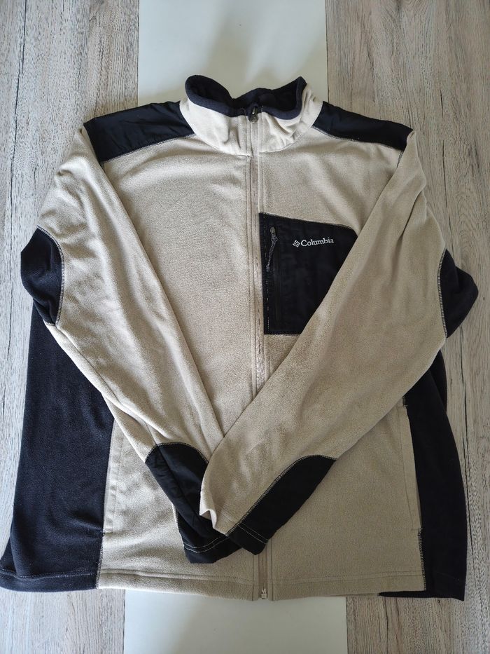 Veste Polaire Columbia XL - Beige et Noir - photo numéro 2