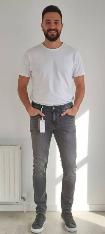 Jean Homme Teddy Smith Flash Skinny Gris Black Used Taille 28 Avec Étiquette Neuf avec Étiquette