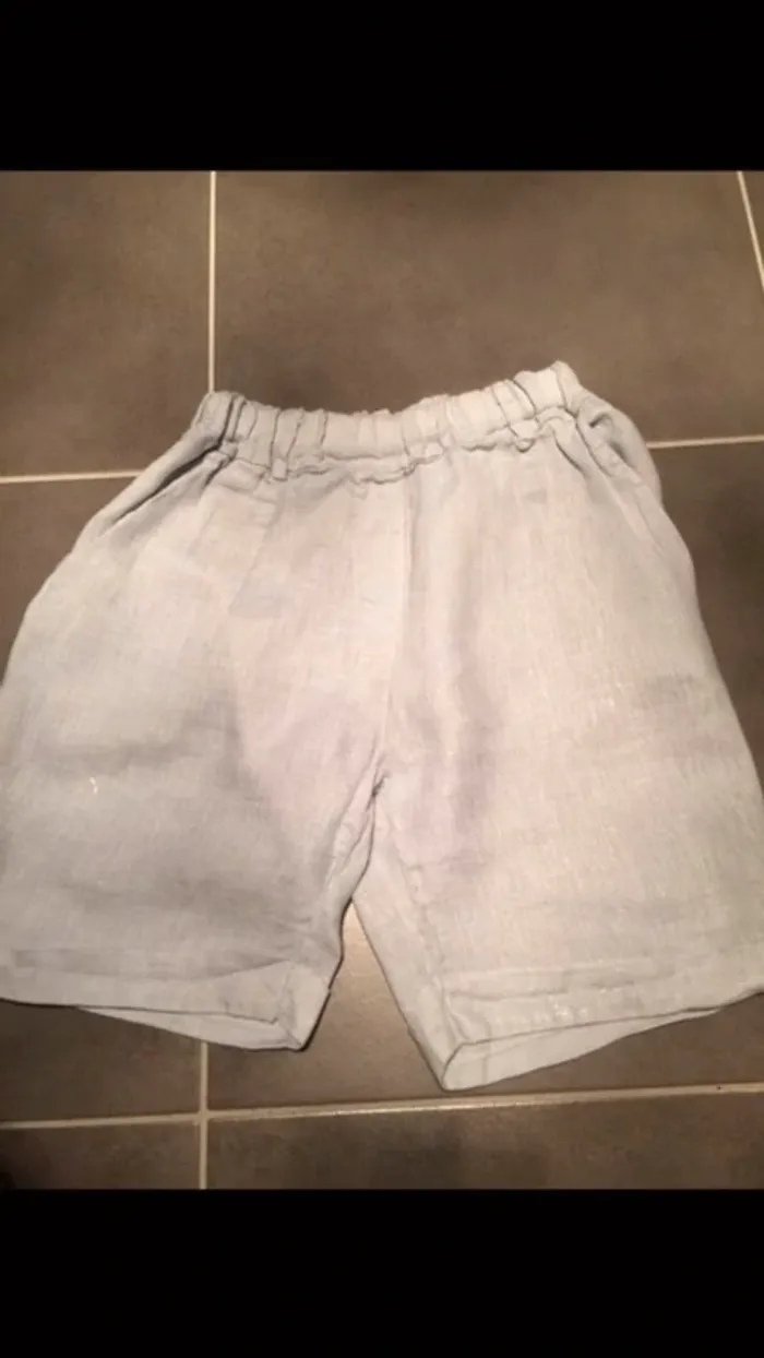 Short bermuda gris pailleté