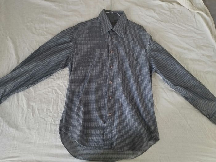 Chemise Zara homme gris anthracite à motif taille 44