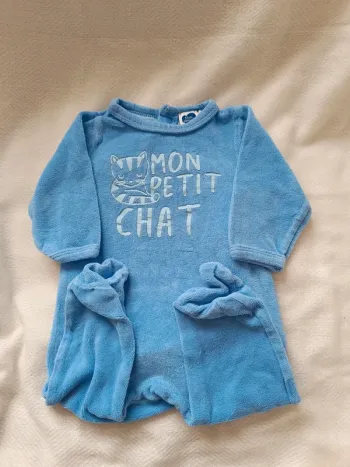 🎀 pyjama épais bleu mon petit chat 6 mois 🎀