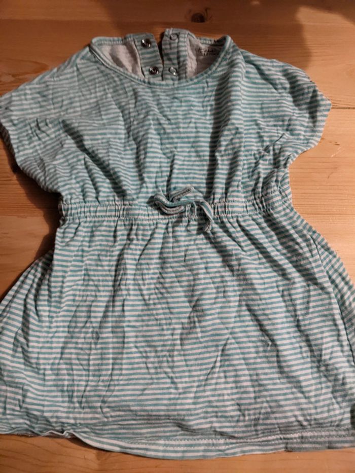 Robe manche courte rayée