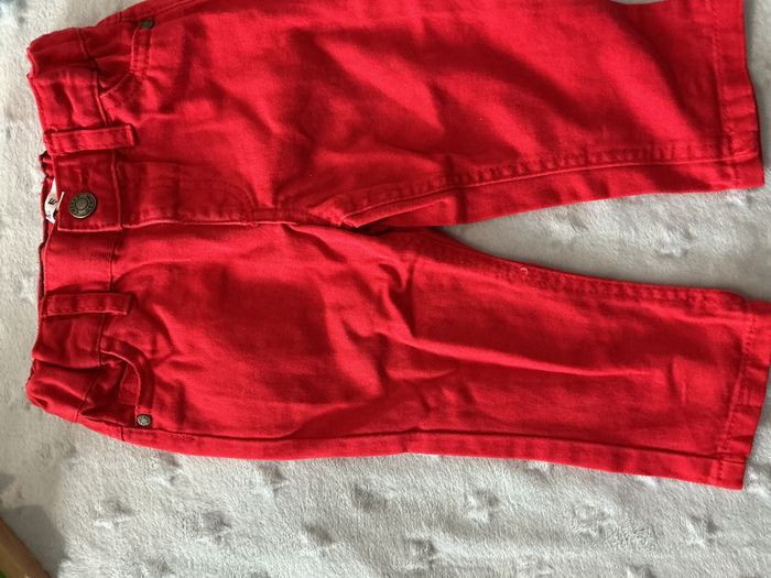 pantalon rouge taille réglable 6 mois creeks - photo numéro 6