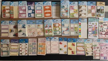 Étiquettes cahier fournitures