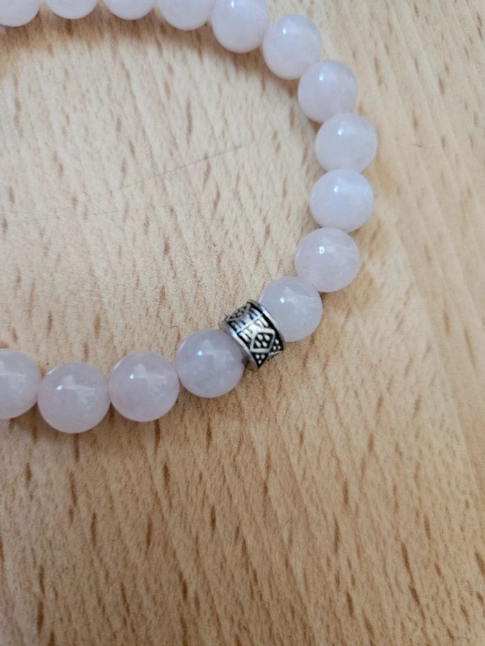 Bracelet pierres quartz rose neuf - photo numéro 2