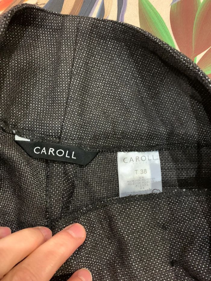Pantalon noir chiné chaud de Caroll taille 38 - photo numéro 3