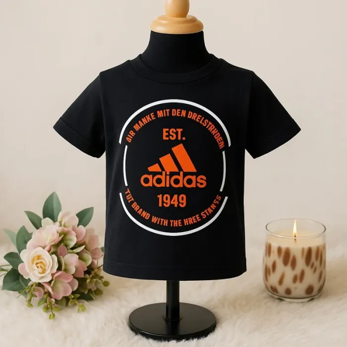 🧡🖤T-shirt ADIDAS original garçon/fille – Taille 5/6 ans TBE 🧡🖤