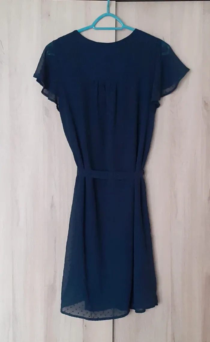 Robe marine en voilage - photo numéro 3