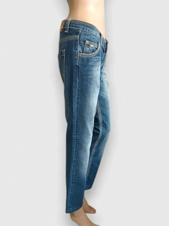 Jean Pinko vintage y2k , coupe straight  ,taille basse , 100 % coton - photo numéro 4