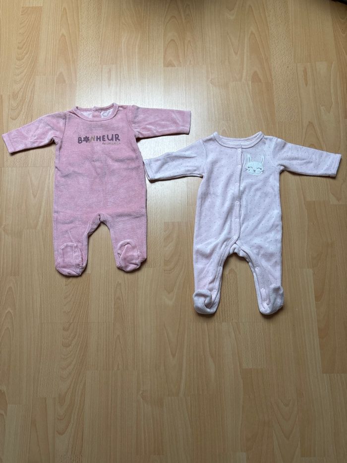 Lot 2 pyjamas bébé fille 3 mois