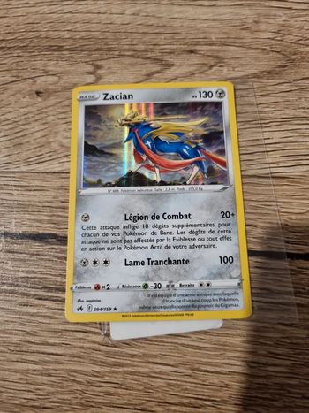 Carte pokémon zacian holo 094/159 année 2023
